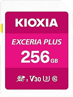 Kioxia 256GB Exceria Plus SDメモリーカード SDXC UHS-I U3 Class 10 V30 4K ビデオ録画LNPL1M256GG4